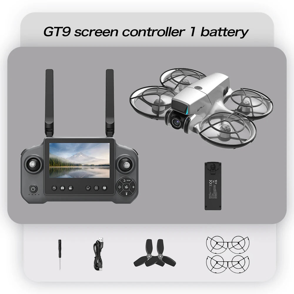 Lenovo GT9 Drone GPS Foldable Quadcopter Display Dual Lens 2.4G WiFi Optical Flow Positioning Powerful Brushless Motor HD Aerial