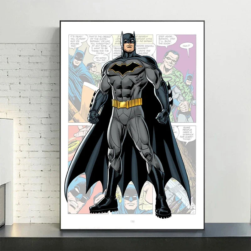Comic Superhero Posters Set Canvas Painting Super Hero Prints Wall Art Picture Kids Room Decor