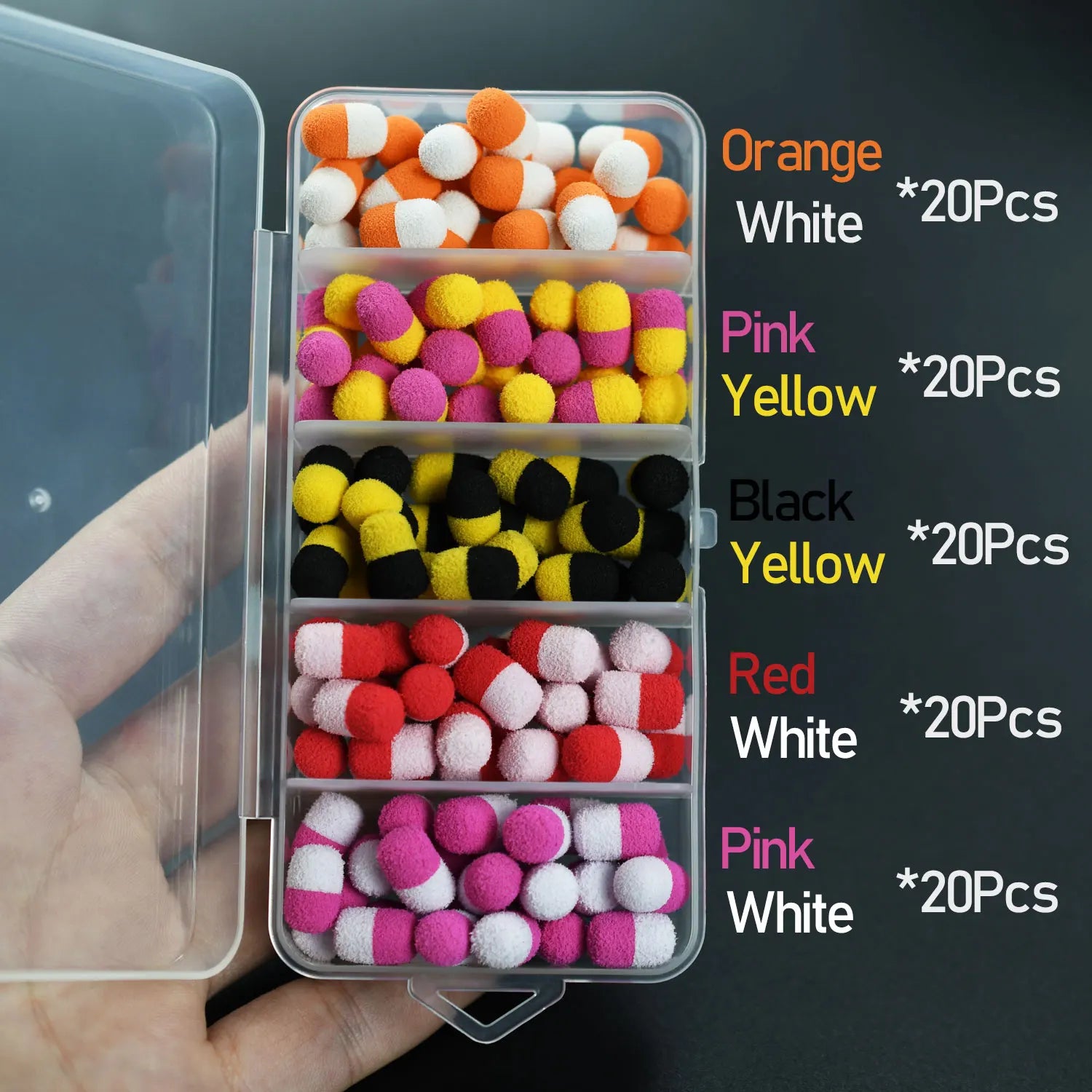 Two-Tone Floating Pop Up Foam Boilie Beads Buoyant Carp Fishing Lures Cylinder Bait For Freshwater Zig Rig Bottom Fishing