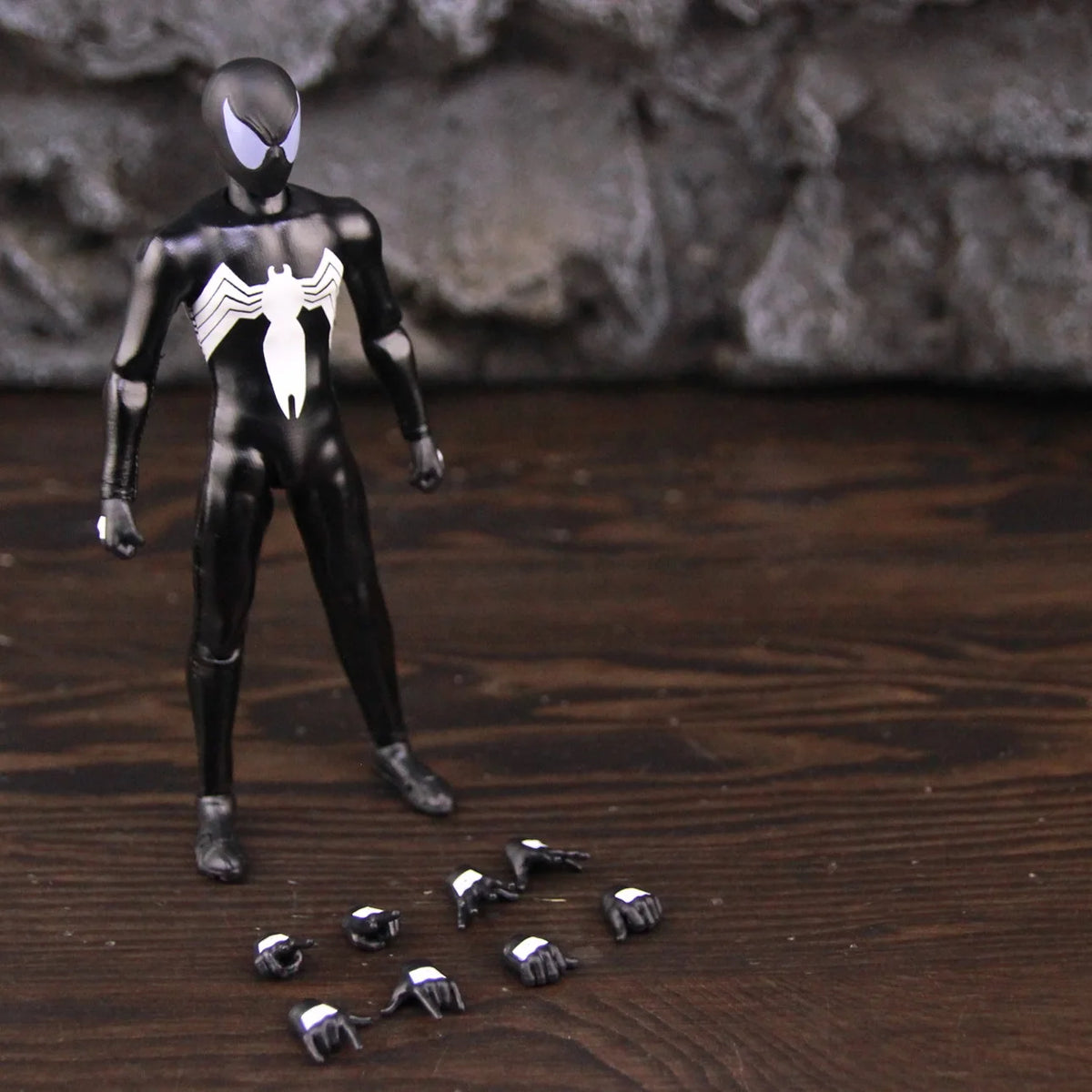 Marvel Spider Man Venomized Venom Punisher 6" Action Figures Black Symbiont Amazing Spider-Man Legends Leatherette Clothing Toys