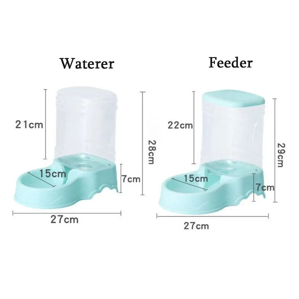Keep your pets happy and hydrated with this automatic pet feeder and water fountain combo—fresh food and water anytime!