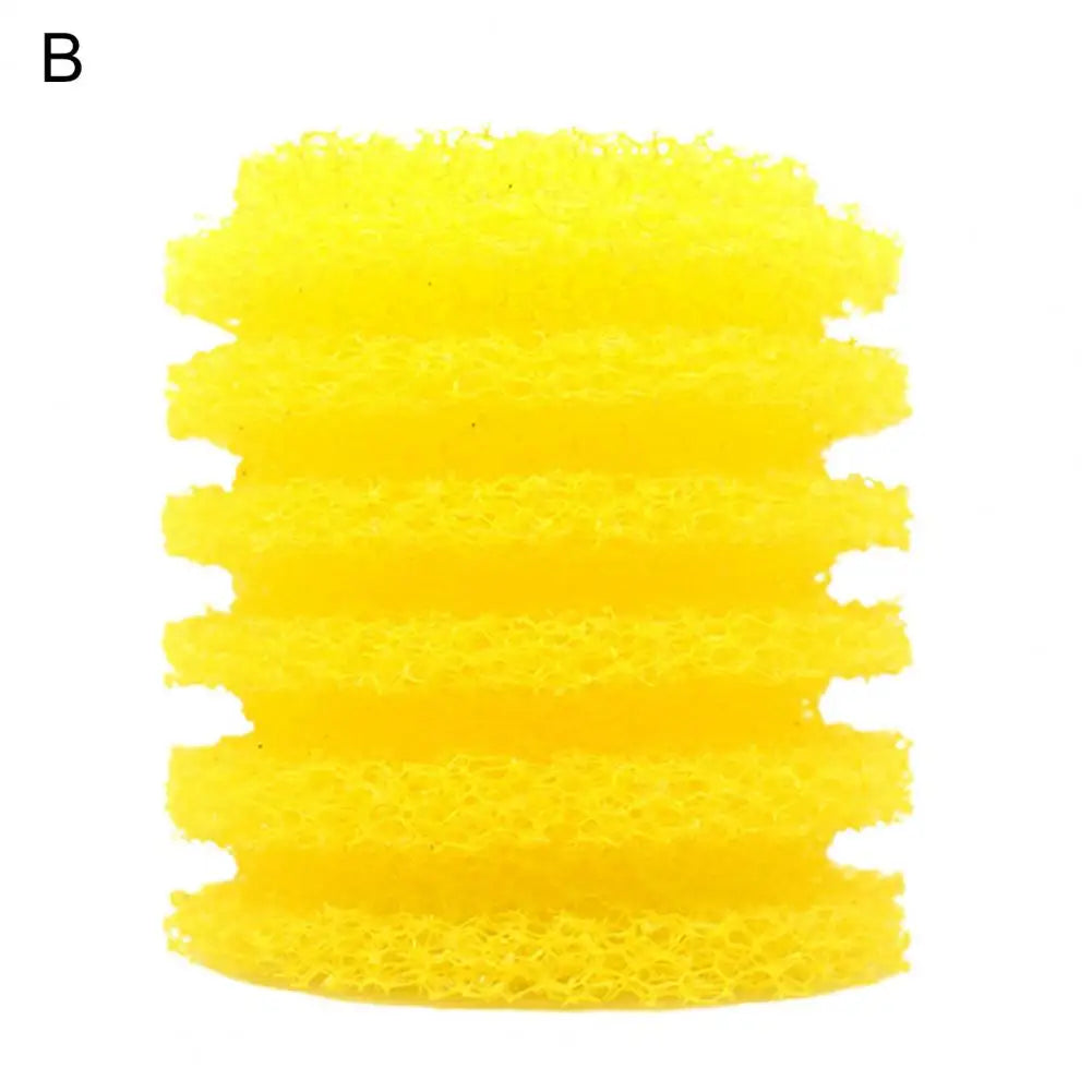 Fish Tank Sponge Universal Reusable Simple Operation Round Yellow Aquarium Filter Foam Filter Sponge Avoid Blockages