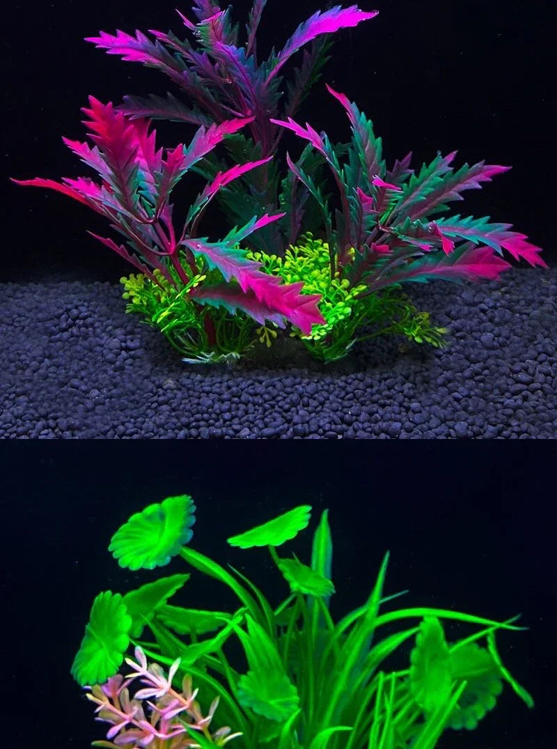 Fish Tank Ornament Plant Aquarium Artificial Decor Plants Simulation Water Grass Fish Bowl Plastic Weeds Decoration 5.5 inch
