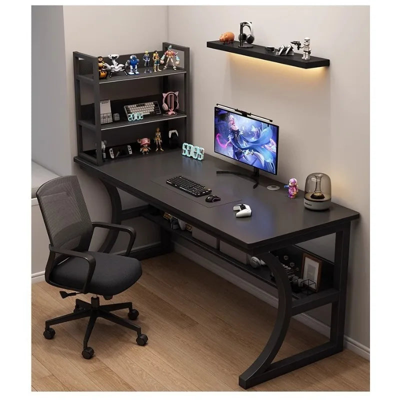 Gaming table Household desktop computer table with shelves Office table and chair Simple desk Bedroom learning writing table