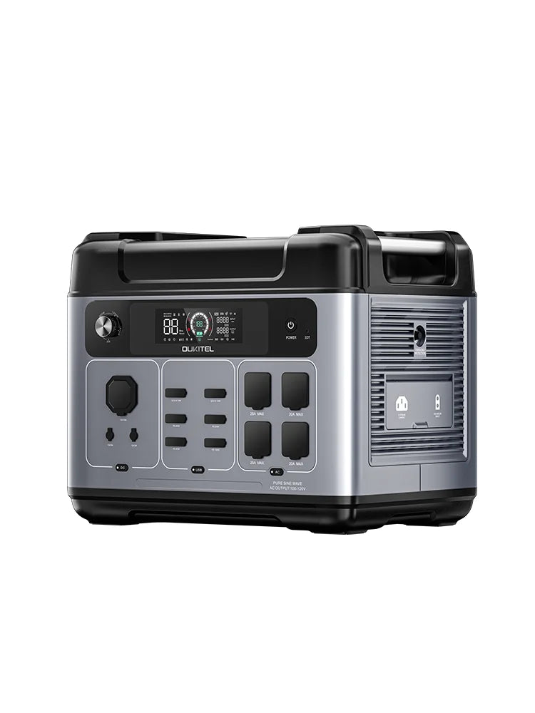 OUKITEL P2001 Plus Portable Power Station 2400W Solar Generator 2048Wh Lifepo4 Battery Home Backup Outdoor Camping Mobile Power