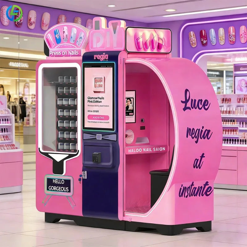 Customized Automated Nail Art Printer Somatosensory Camera 3D Technology Coin QR Code Token Payment Systems Machine