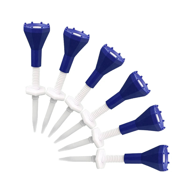 New Blue Plastic Golf Tees Height can be adjusted freely More Durable Golf Plastic Tees Golf Accessories For Golfers 5pcs/box