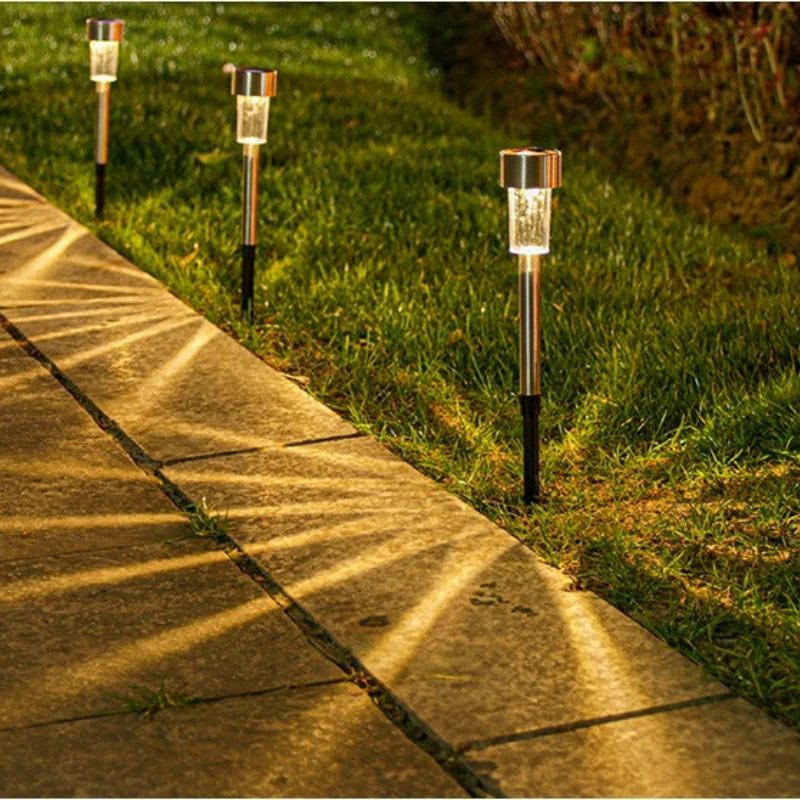 Solar Outdoor Lights New Garden Lamps Powered Landscape Path Yard Backyard Lawn Patio Decorative LED Lighting Waterproof