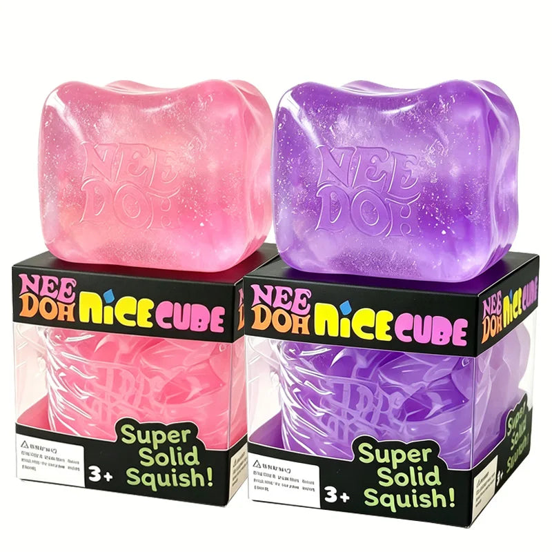 Needoh Nice Berg Giant Cube Sensory Toys Transparent Maltose Filler Hand Squeeze Soft Slow Rebound Vent Stress Reliever Desk Toy