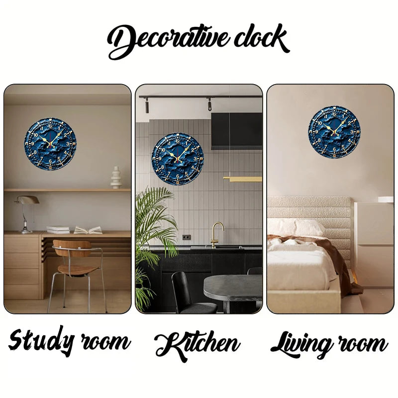 Modern Minimalist Dial Wooden Round Silent Hanging Wall Clock,Suitable For Living Room,Office,Study Room,Bedroom,Home Decoration