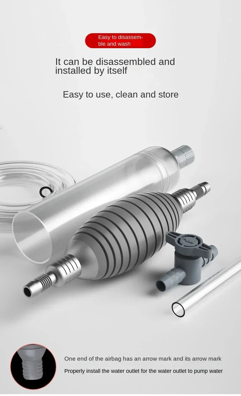 New Fish Tank Water Changer, Sand Washer, Water Pump, Fish Tank Water Absorber, Siphon Pipe, Manual Water Changer, Toilet