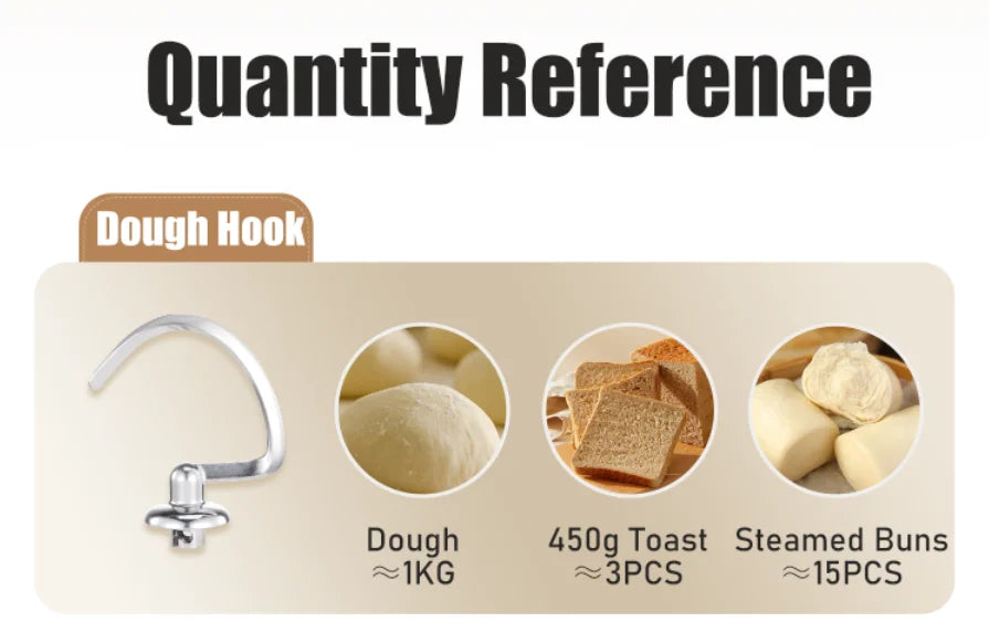 SUNATUR 5.5L New Planetary Stand Mixer Chef Machine Household Automatic Dough Kneading Home Appliance Professional 220V