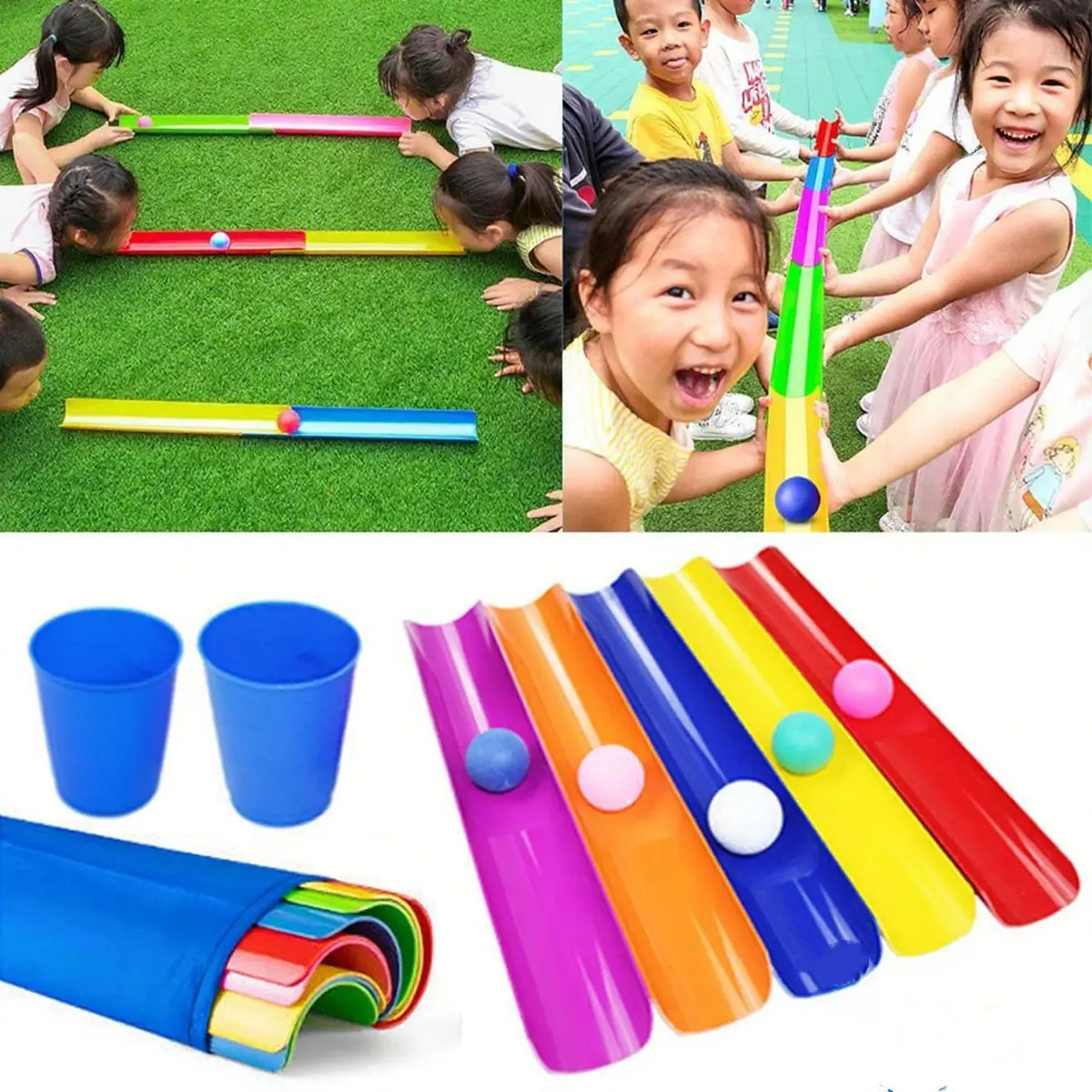 Pipeline Rolling Ball Challenge Adult Team Building Children's Sensory Integration Training Toys Ball Sports Party Outdoor Toys