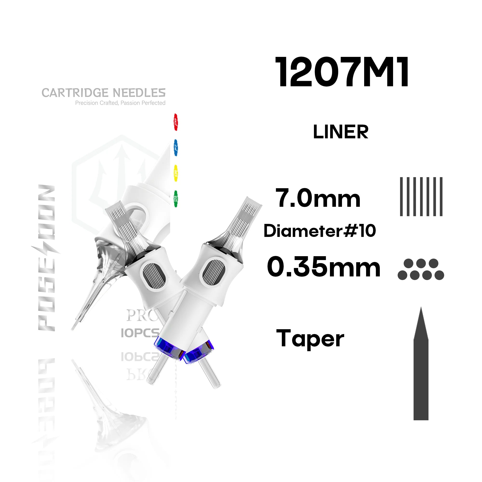 10Pcs POSEIDON V6 PRO MAX Tattoo Needles Disposable Safty Permanent Makeup Tattoo Cartridge Needles For Tattoo Machine