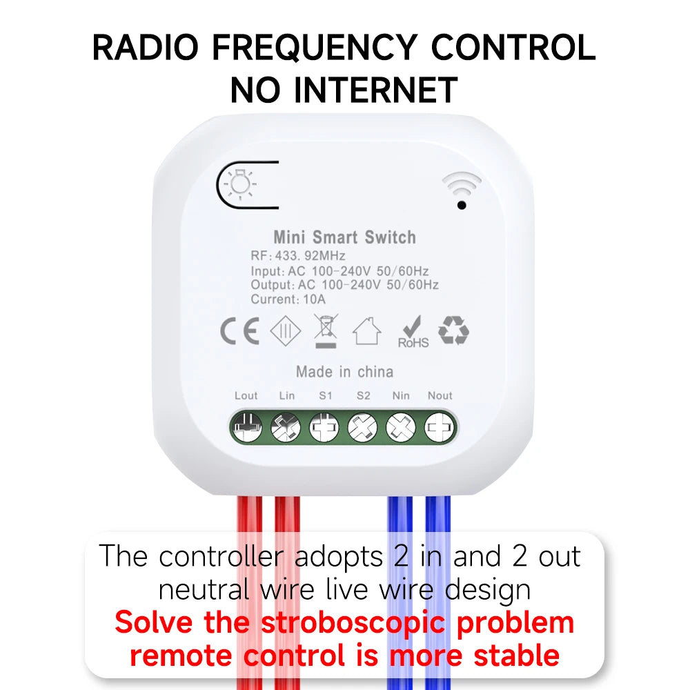 New High-End No Battery Self Powered Wireless Switch 1/2/3 Gang High-Sensitivity Kinetic Switches Rf433mhz Waterproof Panel