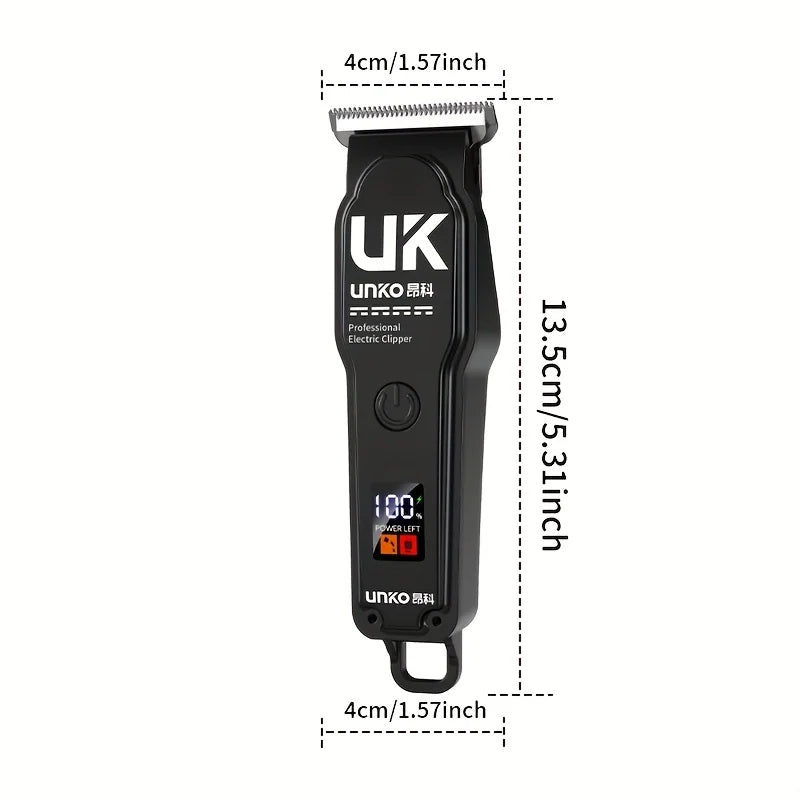 Professional T Blade Hair Clipper for Men Cordless Electric Trimmer LCD Display Beard Trimmer USB Rechargeable Barber Cutting Ma