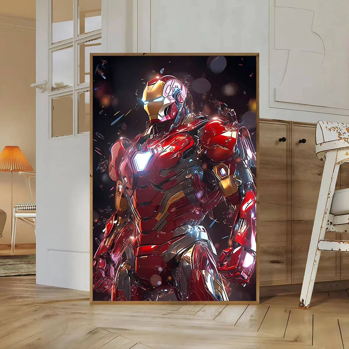1PC frameless, Paintings Avengers Poster Print Marvel Movie Figures Decor Iron Man Wall Art Canvas Painting Superhero Kid