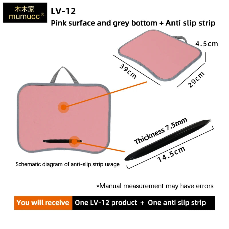 MUMUCC Multifunctional Laptop Desk With Cushion and Filled with Foam Particles, Small Pillow Table, Hard Mouse Pad Large