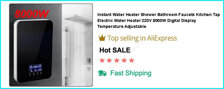 EU/US Plug 3500W Electric Thankless Mini Instant Hot Water Heater 220/110V bathroom Faucet Tap Heating 3 Seconds Instant Heating