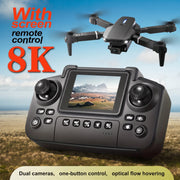 The 2026 Upgraded E88PRO MAX Foldable Drone Features Dual Cameras, Extra Batteries, an 8K Screen for Remote Control, and One-click Return-to-home Functionality. Suitable for Beginners, It's an Ideal Independence Day or Holida