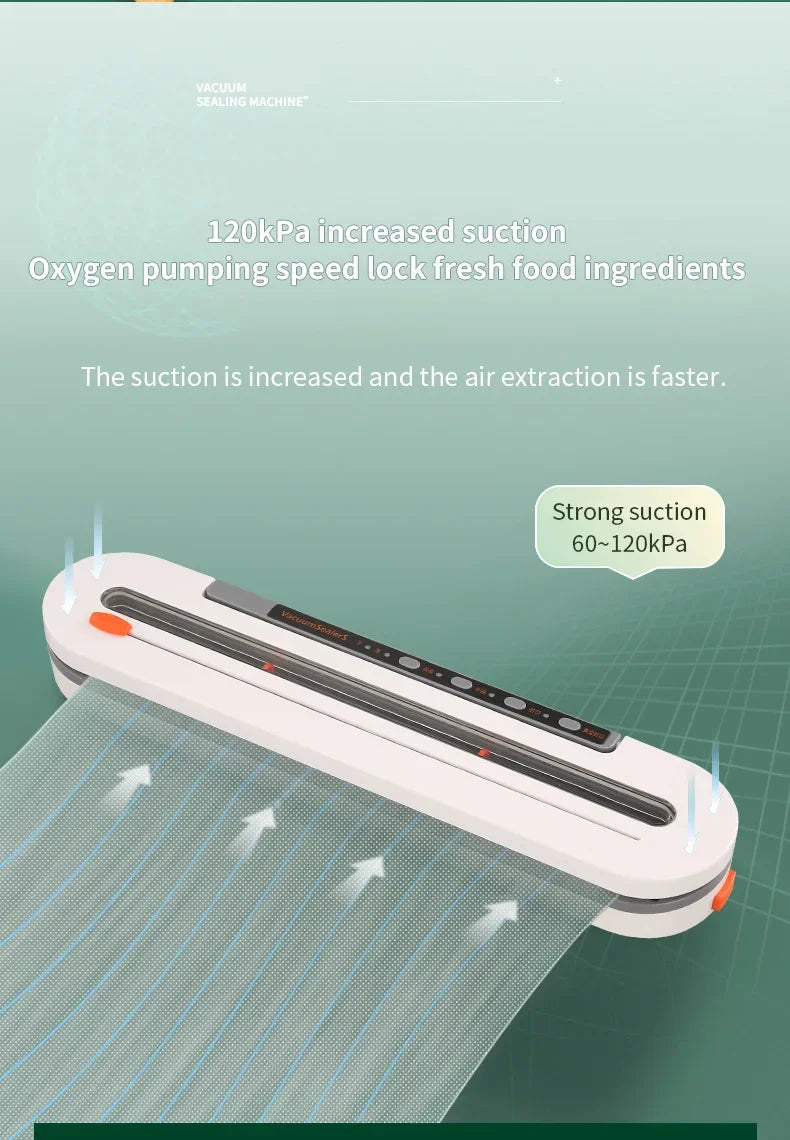 New Automatic 30cm Vacuum packaging machine Food Vacuum sealer for Dry wet soft powder Household food Storage Sealing machine