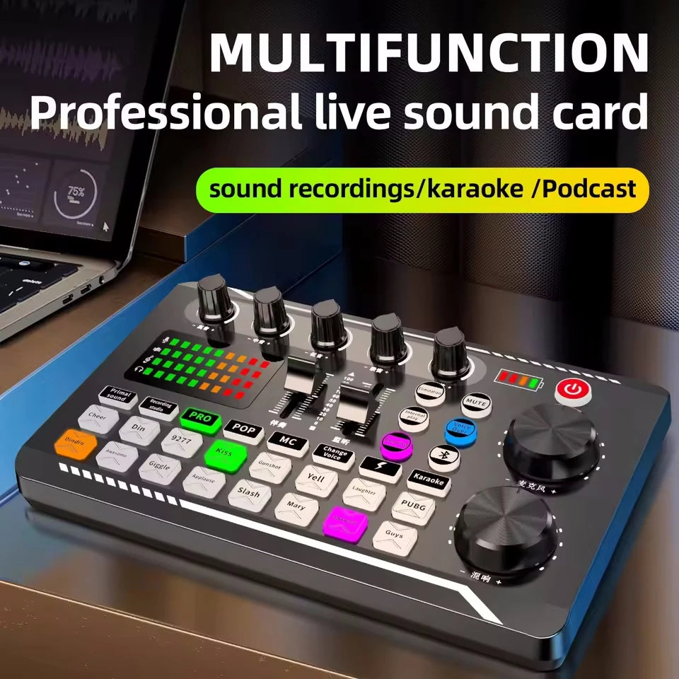 Professional Mic Microphone Wireless Sound Mixer