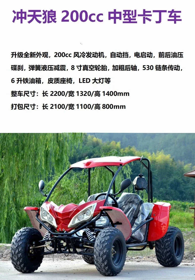 O10 All-terrain Four-wheel Drive Beach Four-wheel Off-road Vehicle Double Kart Electric Vehicle Single And Double Seat