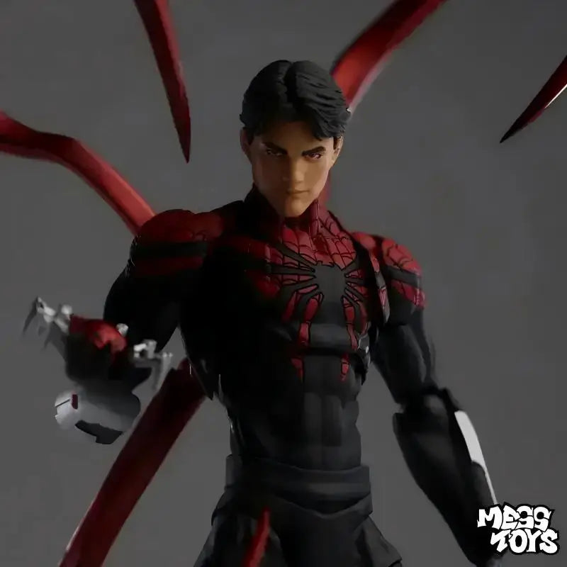 New MessToys Spiderman Figure Mess Toys Superior Neighbor Action Figure CT Toys Black Red Spider Man Figurine Kid Toy Gift