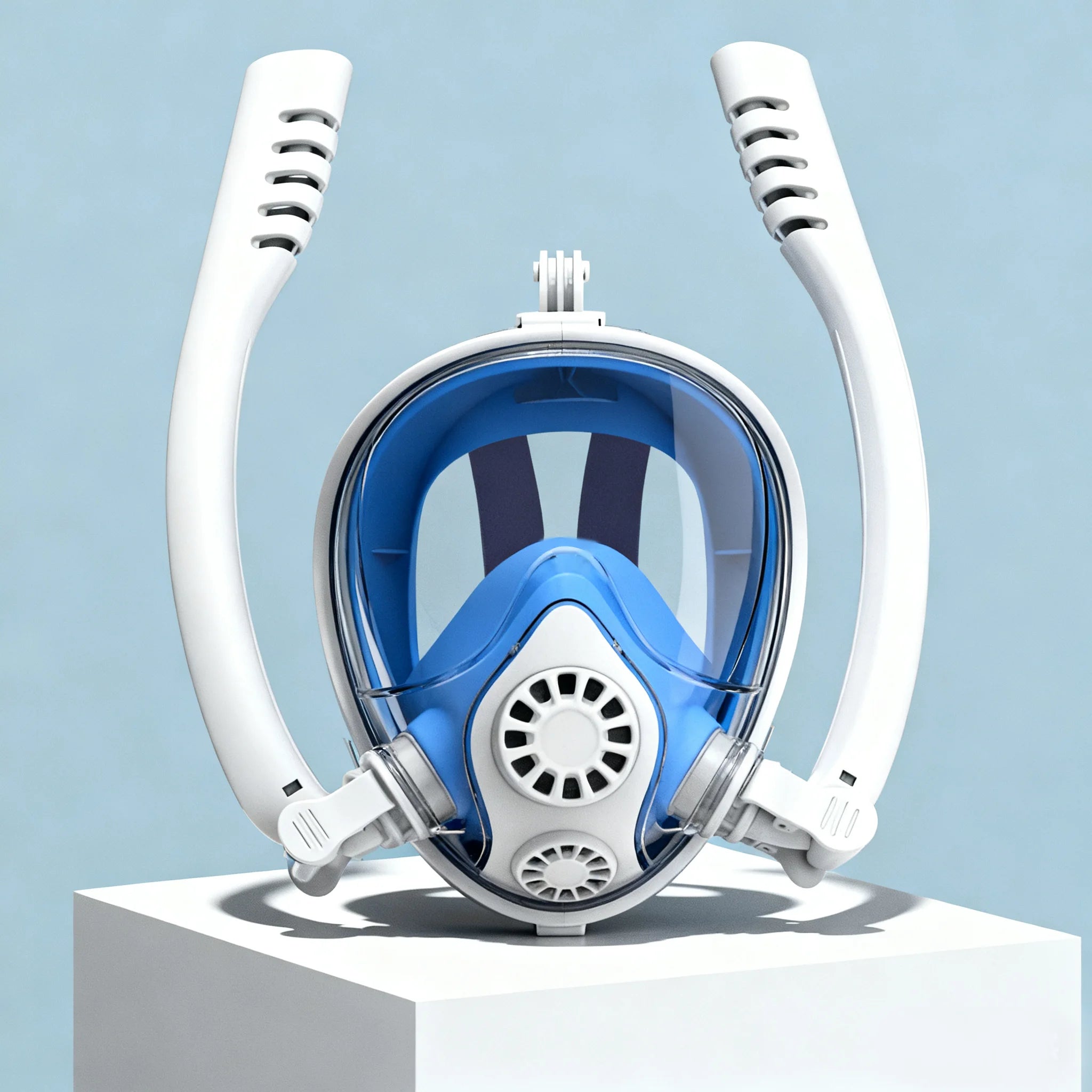 Adults Full Face Snorkel Mask Double Breathing Tube 180° Wide-Eye Panoramic Vision Advanced Anti-Fog Swim Leak-Proof Adventures
