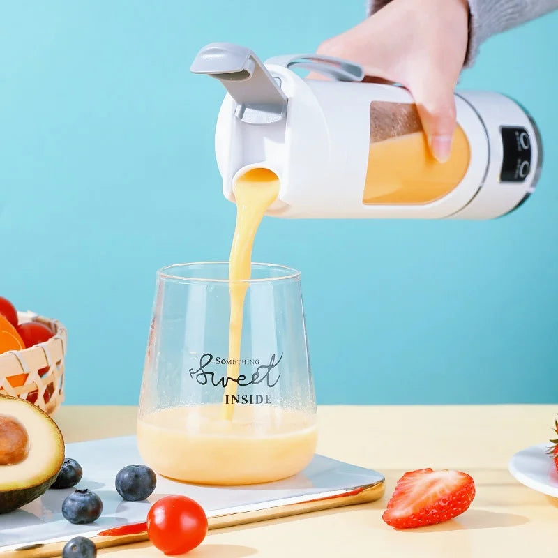 8-blade USB charging, smoothie, kitchen ingredient processor, portable juicer, 3-speed adjustable multi-function mixer juicer