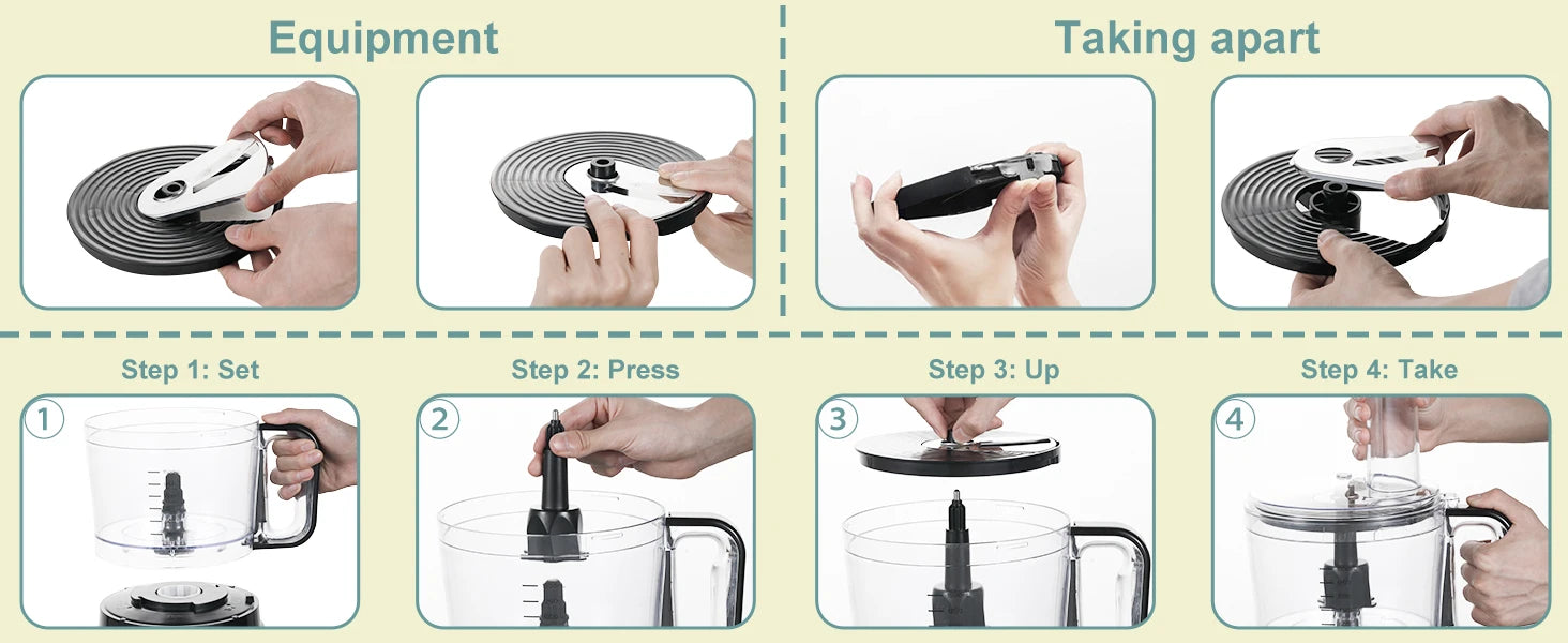 TopStrong 6-in-1 for Chopping, Slicing, Shredding and Kneading Dough, 3 Speeds with Pulse, 2L Mixing Bowl 800W Food Processor