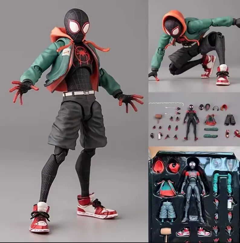 2026 Popular New Thousand Value Practice Parallel Universe Miles Spider Man Super Mobile Handheld Toy Marvel Doll Model Gift
