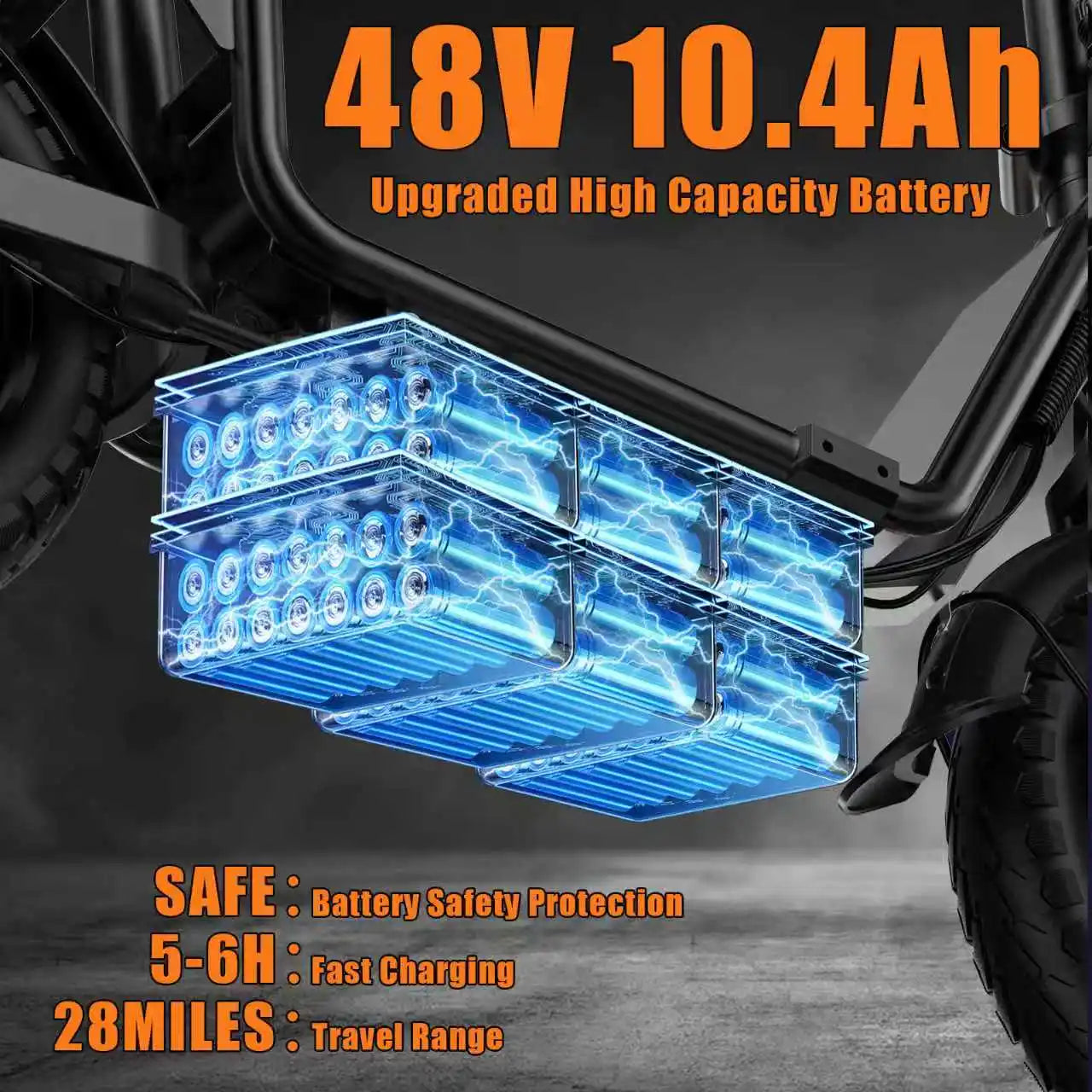 Ride comfortably on this electric scooter with weight-bearing pedals, a powerful 500W motor, and a waterproof lithium battery for a reliable and enjoyable commuting experience.