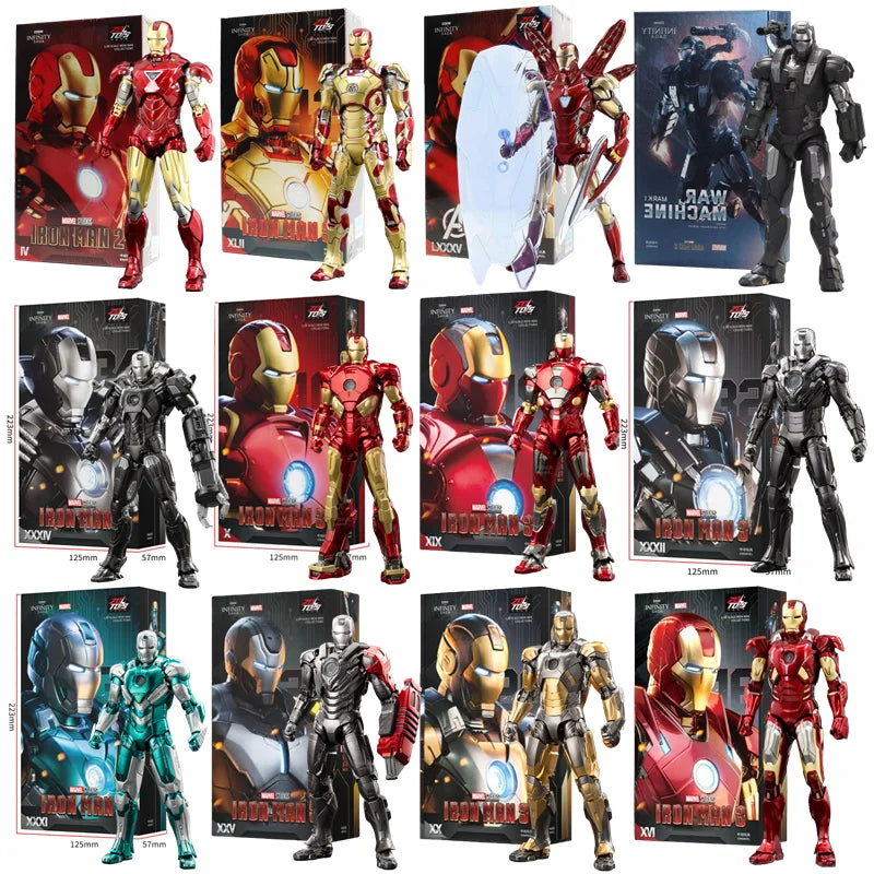 ZD Toys Iron Man MK1 MK2 MK3 MK4 MK5 MK6 MK7 MK42 MK43 MK45 MK46 War Machine Movie Action Figure 7 Inches Adult Collectible Toys