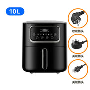 Stainless steel household 10 liter large capacity intelligent electronic digital fryer, oil-free multifunctional touch screen ai