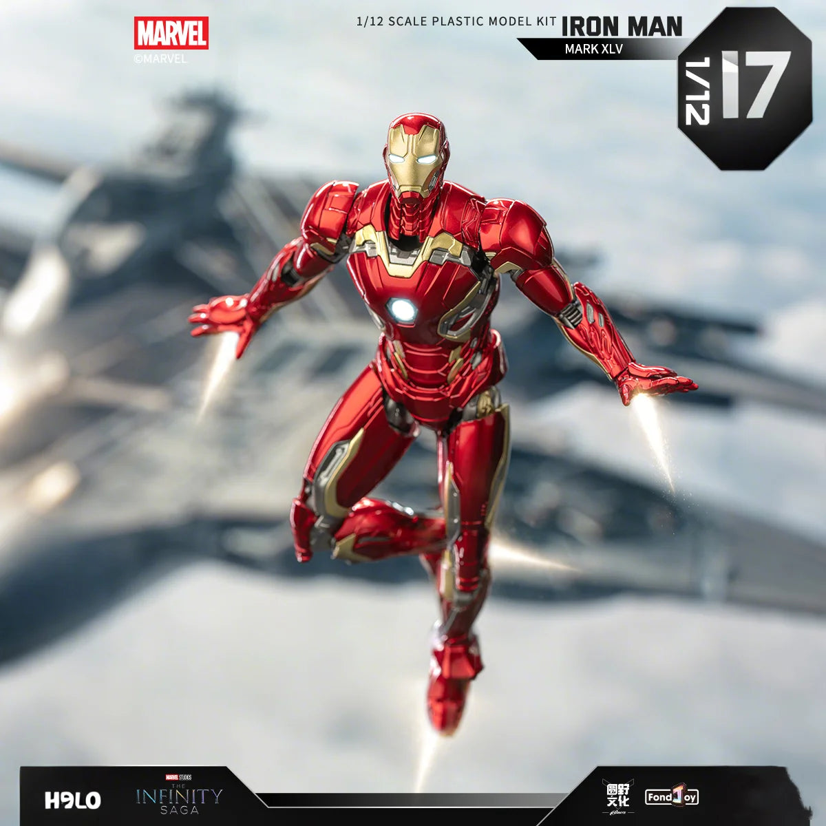 Original LED FondJoy Iron Man MK42 MK43 MK46 MK1 MK2 MK3 MK4 DIY Toys Action Figure Tony Stark Collection Anime Model Kids Gift
