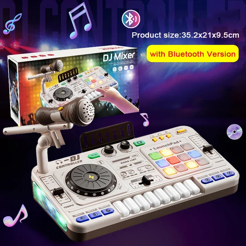 DJ Mixer with Microphone Electronic Piano Keyboard (KIDS)
