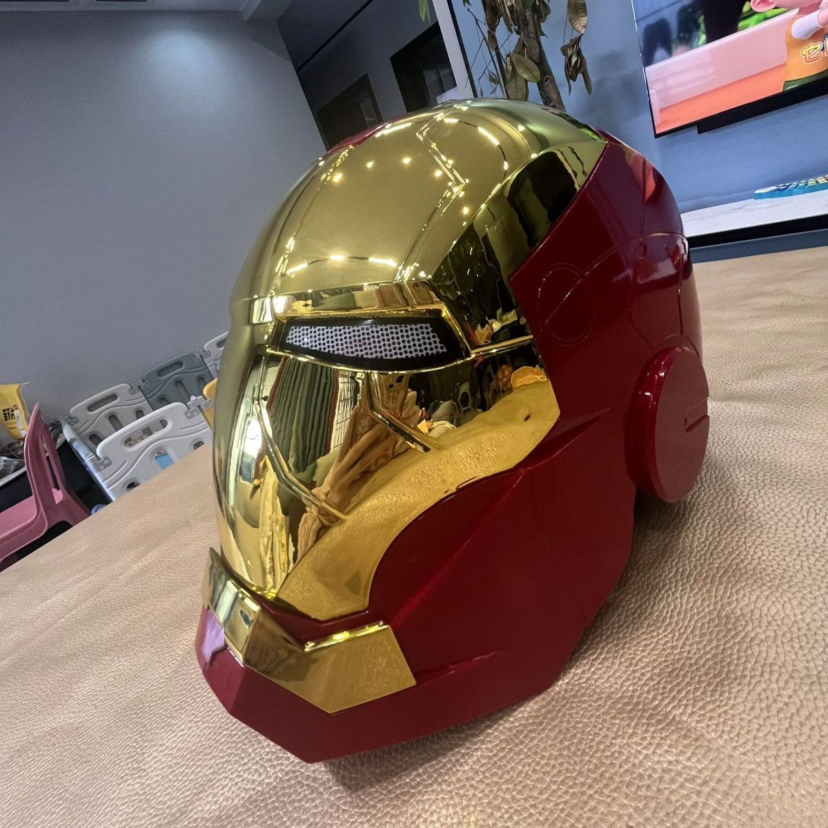 Hot-Sale New Cartoon Mask 1:1 Anime Peripheral Helmet Electric Wearable Voice Control Mask Model Adult Helmet Toy Birthday Gift