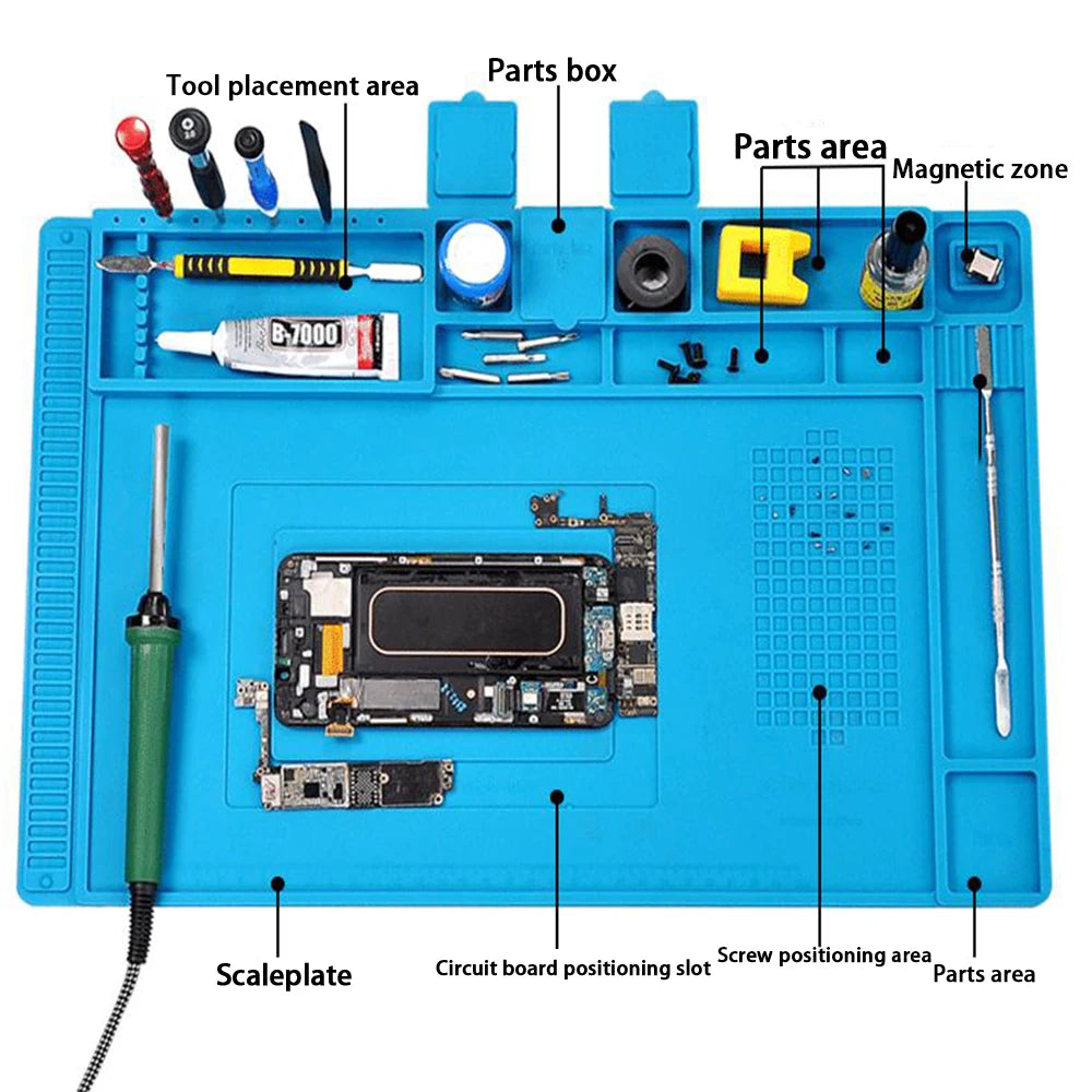 Silicone Heat Insulation Pad Remove solder pad ESD AntistaticHigh temperature resistance Phone Motherboard Repair Working Pad