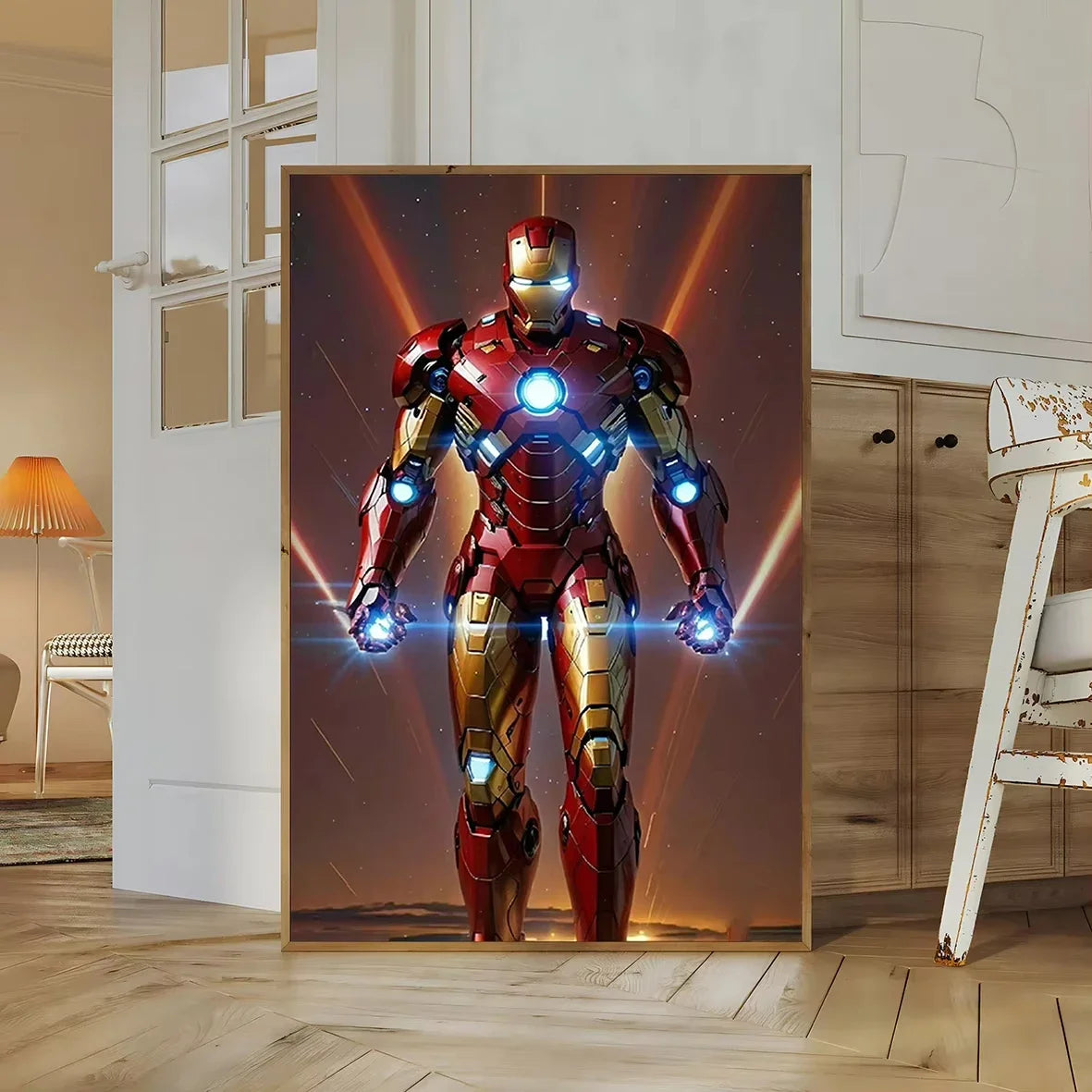 1PC frameless, Paintings Avengers Poster Print Marvel Movie Figures Decor Iron Man Wall Art Canvas Painting Superhero Kid