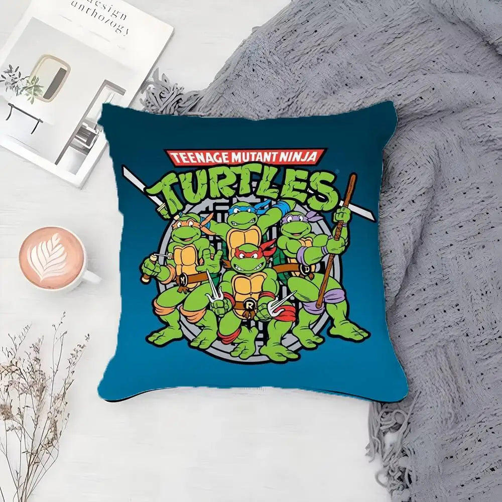 N-Ninja Movie T-Turtles Pillow Case Printing Pillowcase Living Room Sofa Cushion Cover Bedroom Room Decor