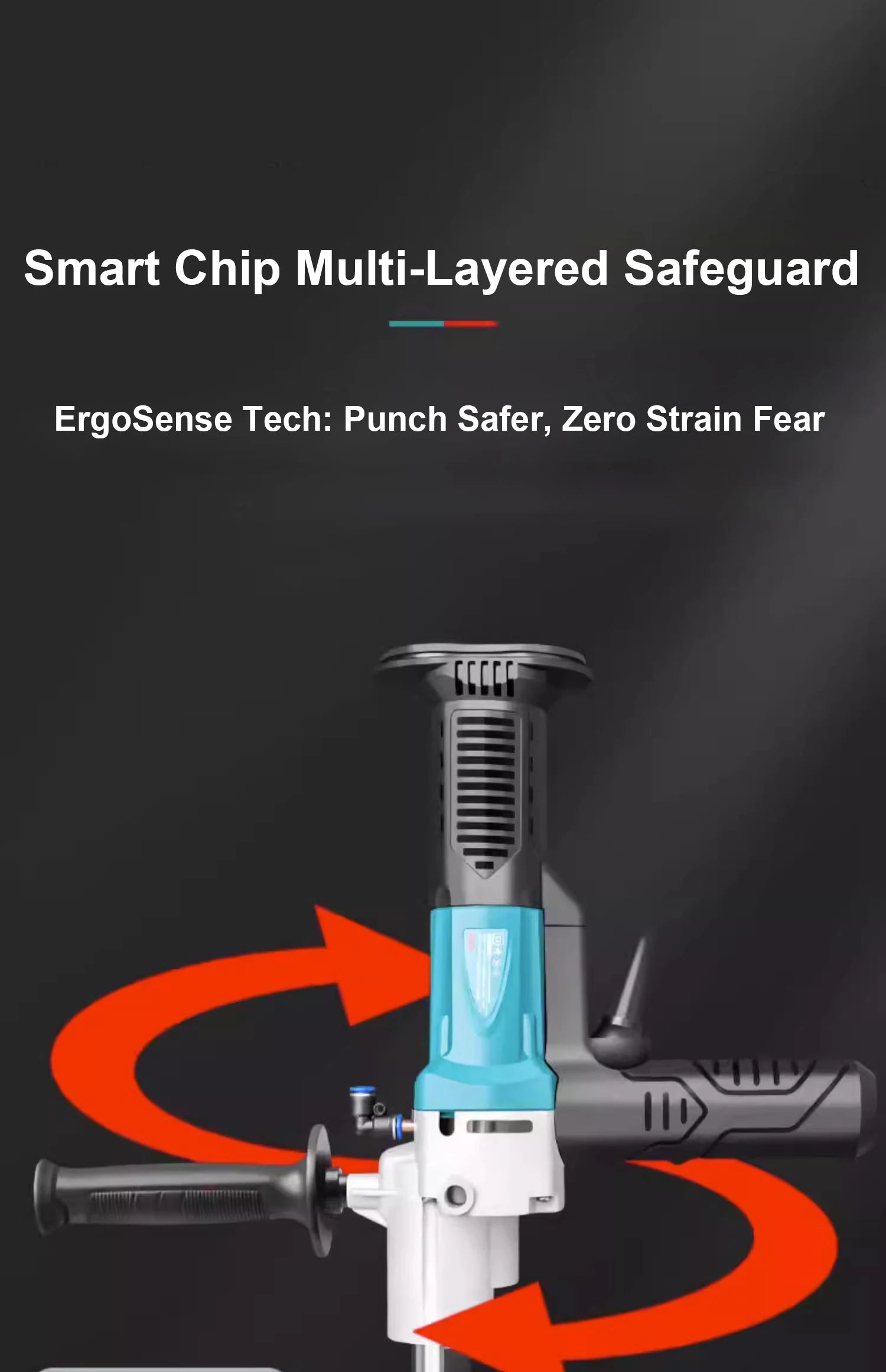 BODA Brushless Wet/Dry Drill 20-178mm , Water-Cooled Concrete Drill for Brick, Stone, Tile & Floor ,Professional Core Drilling