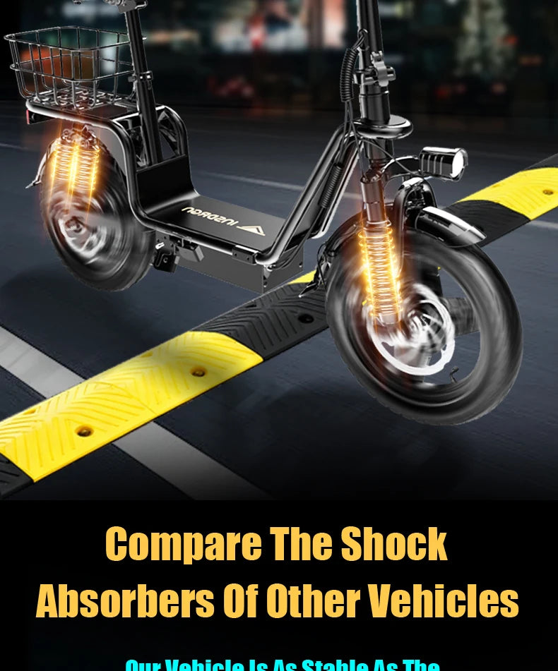 Ride comfortably on this electric scooter with weight-bearing pedals, a powerful 500W motor, and a waterproof lithium battery for a reliable and enjoyable commuting experience.