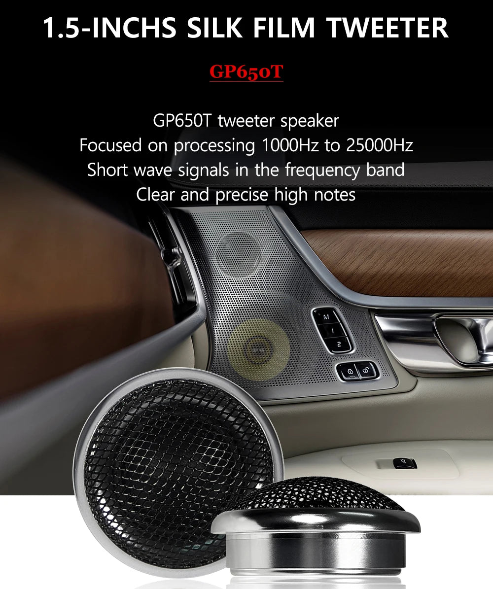 1.5inches Car High Fidelity Stereo Speaker Tweeter - Car Modified Car Audio Silk Dome Tweeters