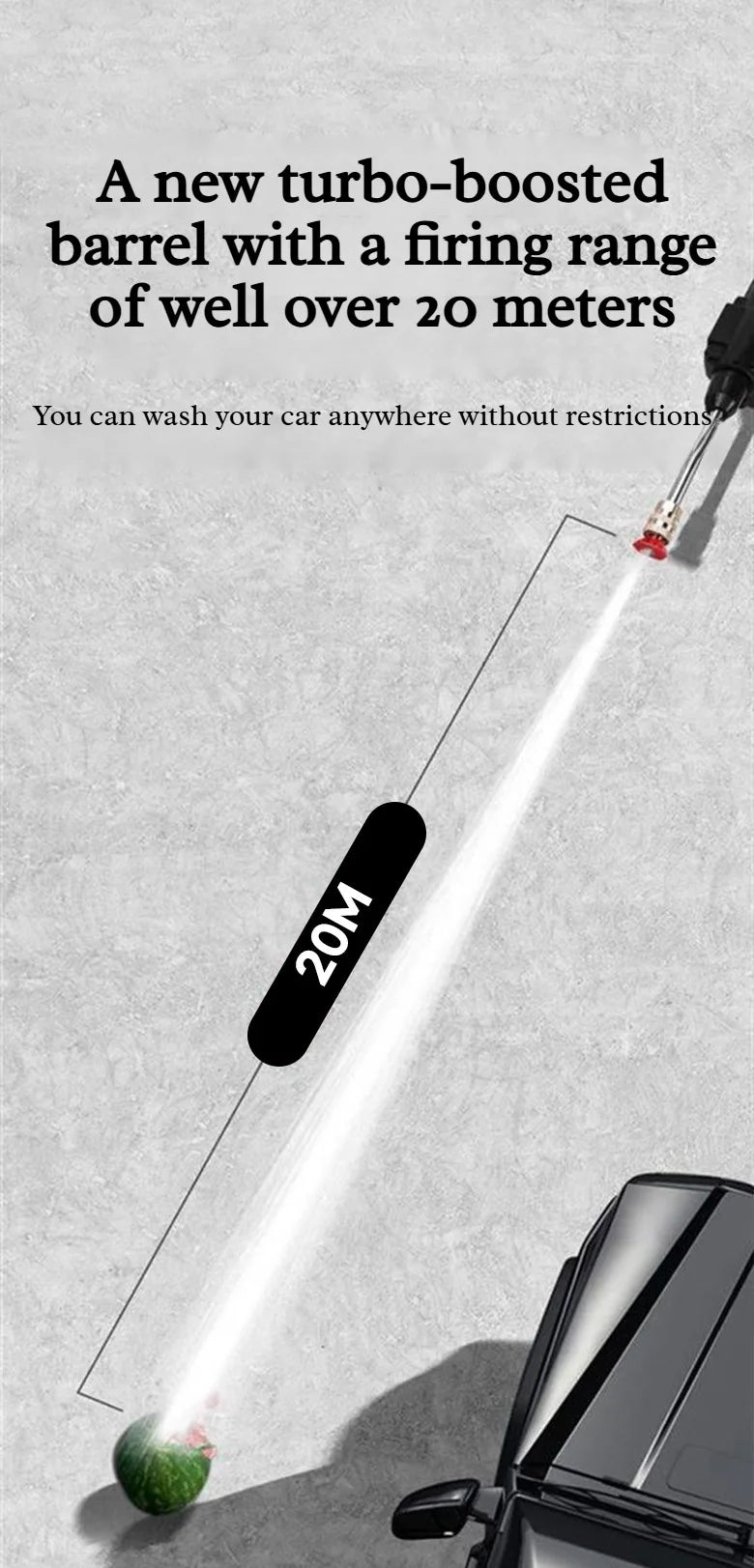 EU Plug High Pressure Electric Washer High Power Household Multifunction Wireless Car Washer for Car&Floor Washing Cleaning Tool