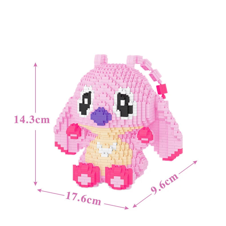 Funny Anime Figure Interstellar Stitch Blocks Small Particles Building Blocks Assembled Puzzle Block Toy Children Christmas Gift