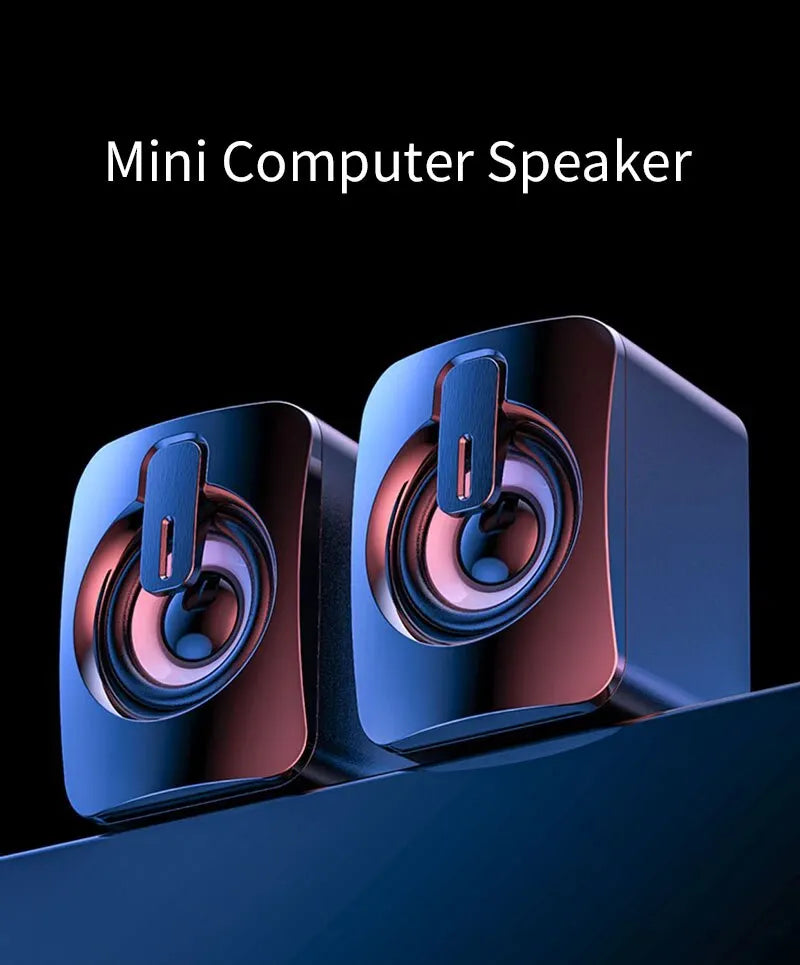 Computer Speakers HiFi Stereo Microphone Audio PC Speaker USB Wired Caixa De Som with LED Light for Desktop Computers PC Laptop
