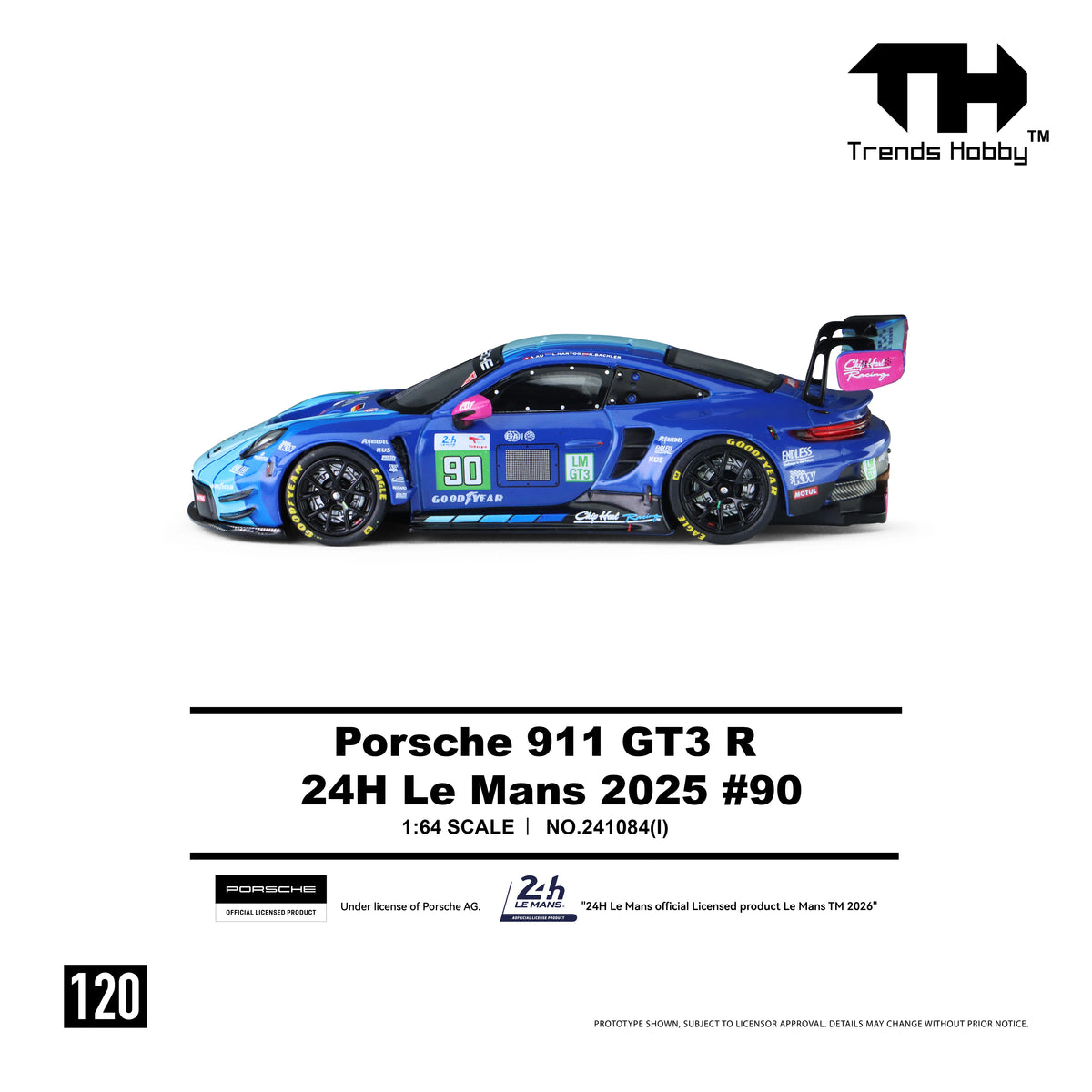 Trends Hobby 1:64 Porsche 911 GT3 R24H Le Mans 2025 Diecast Car Model Ship Now