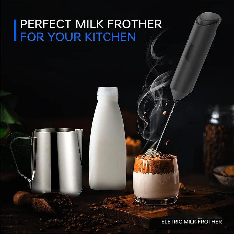 Electric Milk Foamer Coffee Whisk Mixer Mini Frother Handle Stirrer Cappuccino Maker Cooking Tools Blend Egg Beate