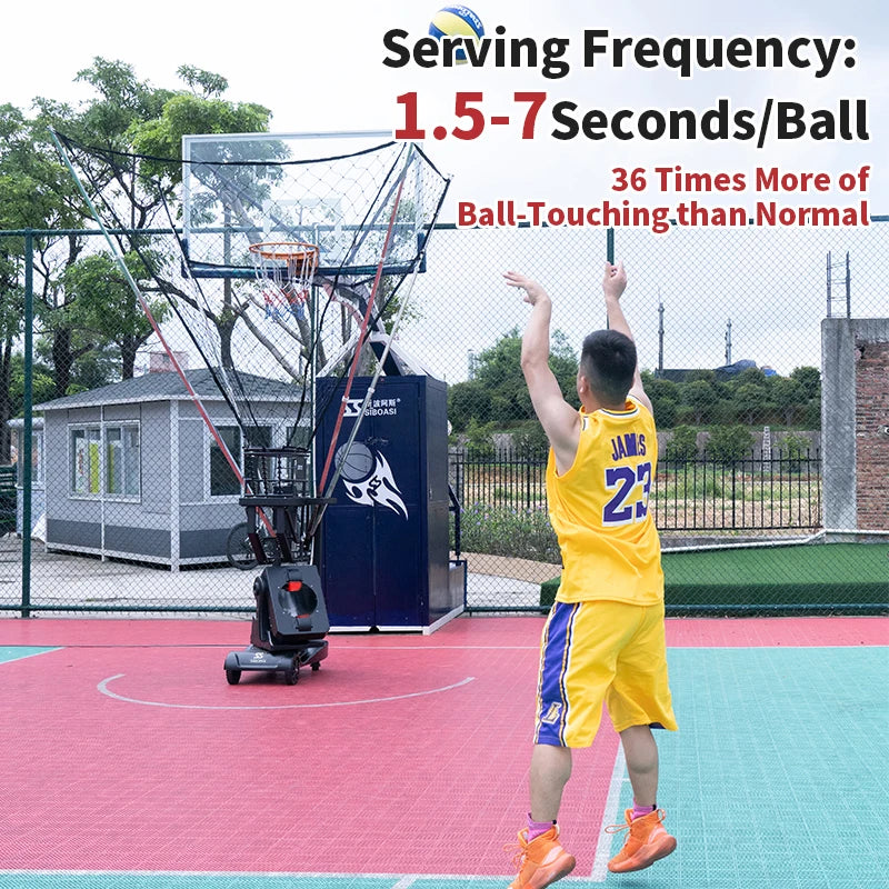 Foldable Remote Control Basketball Shooting Trainer Machine for College Players & Coaches